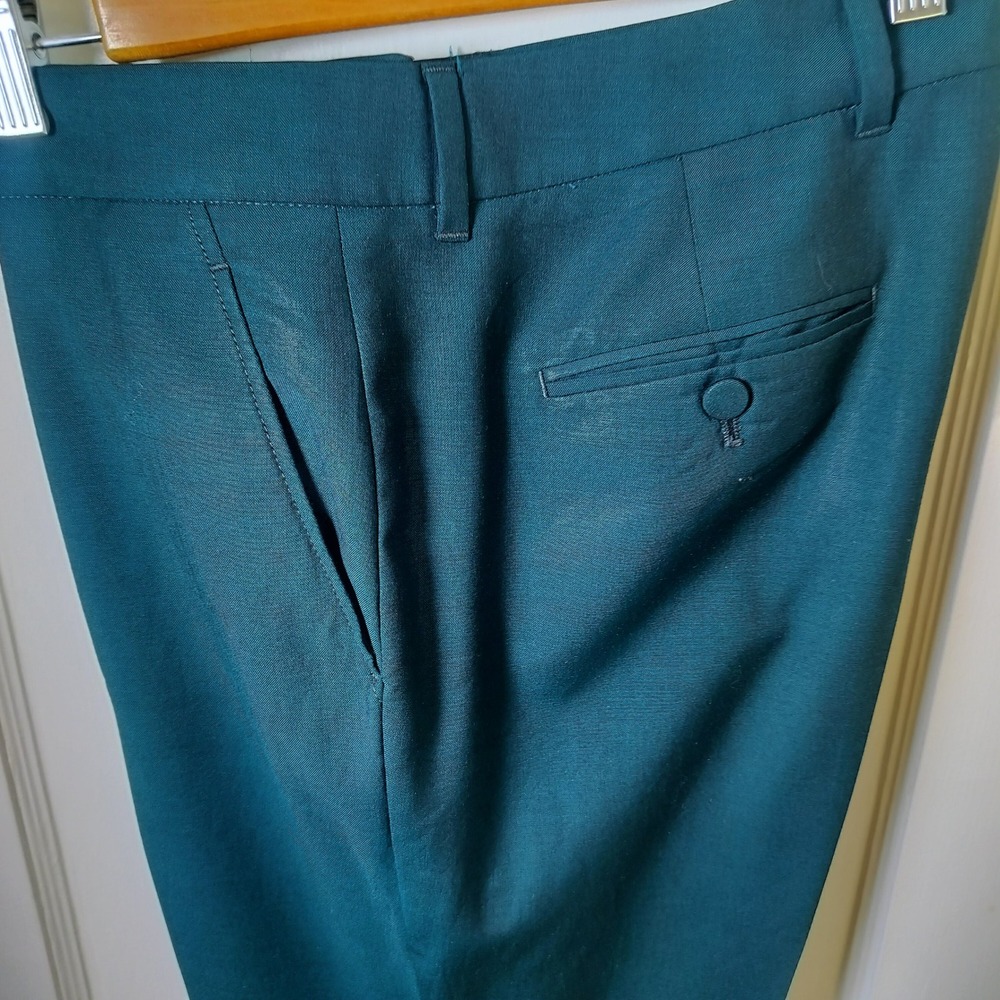 Gucci Mens Wool Mohair Dress Pants Teal Blue Tailored Trousers Size IT 44 US 32 - Picture 4 of 11